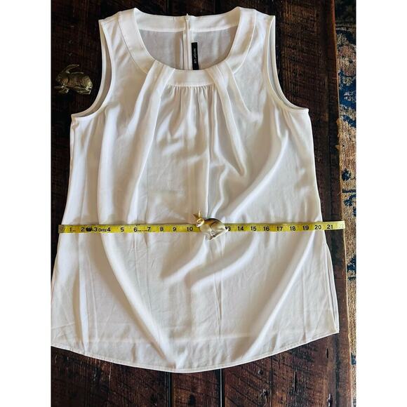 ST JOHN Sleeveless Blouse/Tank Top/Shell in Bianco White color Size Medium - Picture 14 of 17